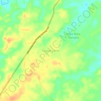 Carte topographique Siopuk Lama, altitude, relief