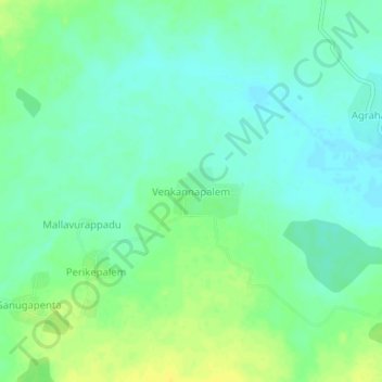 Carte topographique Venkannapalem, altitude, relief