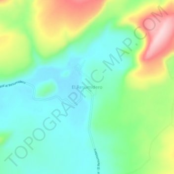 Carte topographique El Resumidero, altitude, relief