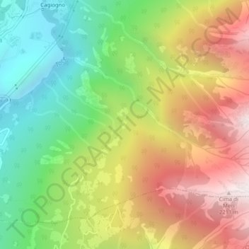 Carte topographique Aleccio, altitude, relief