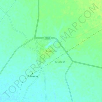 Carte topographique Chanasma, altitude, relief