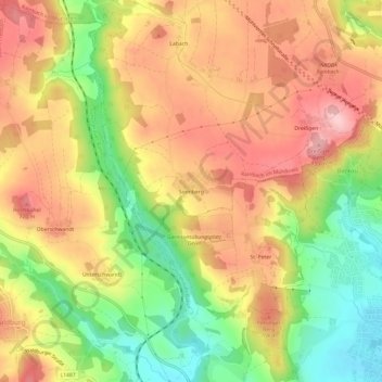Carte topographique Sonnberg, altitude, relief