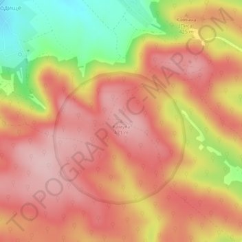 Carte topographique Kamula, altitude, relief