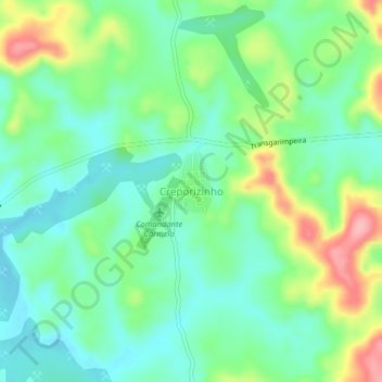 Carte topographique Creporizinho, altitude, relief