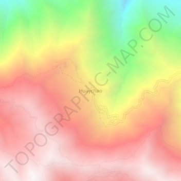 Carte topographique Huaychao, altitude, relief