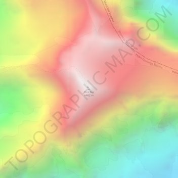 Carte topographique Pico Sur, altitude, relief