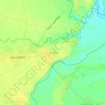 Carte topographique Camarag, altitude, relief