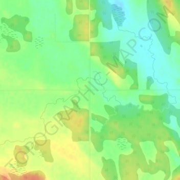 Carte topographique Kevisville, altitude, relief