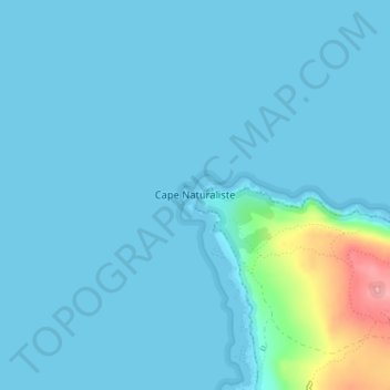 Carte topographique Cape Naturaliste, altitude, relief