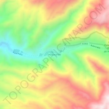 Carte topographique Huatacondo, altitude, relief
