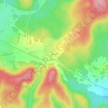 Carte topographique Les Patey, altitude, relief