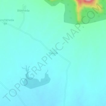 Carte topographique Shirodi, altitude, relief