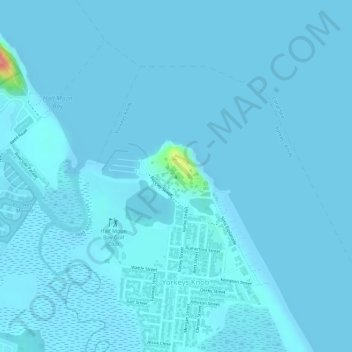 Carte topographique Yorkeys Knob, altitude, relief