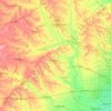Carte topographique Washington, altitude, relief
