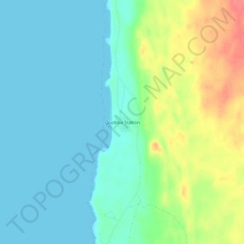 Carte topographique Quobba Station, altitude, relief