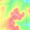Carte topographique Cane Hill Mountain, altitude, relief