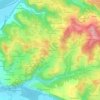 Carte topographique Les Massous, altitude, relief