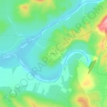 Carte topographique Miraelrío, altitude, relief