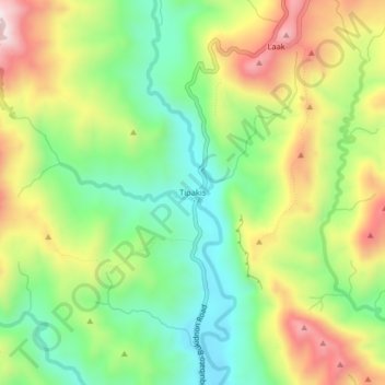 Carte topographique Tipakis, altitude, relief