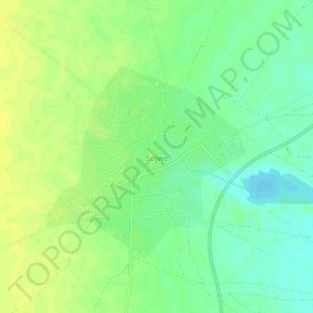 Carte topographique Sojwe, altitude, relief
