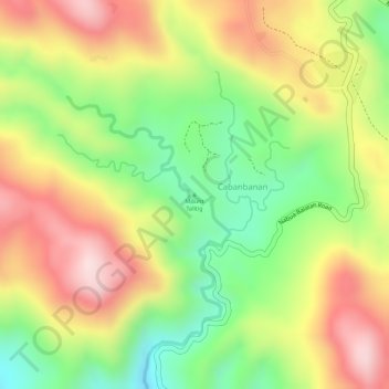 Carte topographique Mount Talitig, altitude, relief