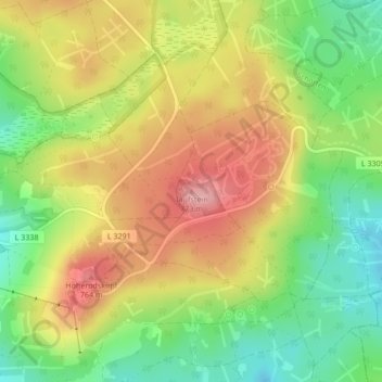 Carte topographique Taufstein, altitude, relief