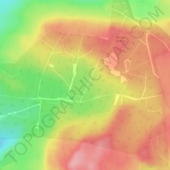 Carte topographique Blaxter Bog, altitude, relief