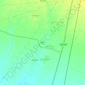Carte topographique Wani, altitude, relief