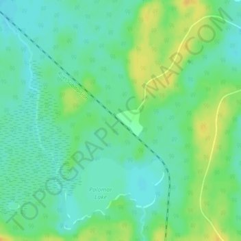 Carte topographique Palomar, altitude, relief