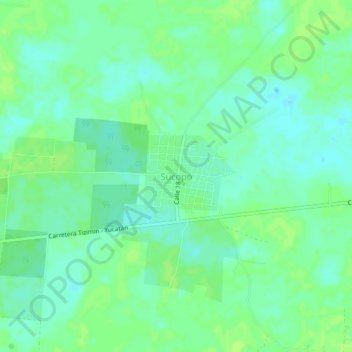 Carte topographique Sucopó, altitude, relief
