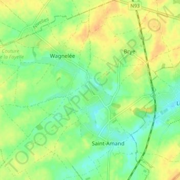 Carte topographique Longpré, altitude, relief