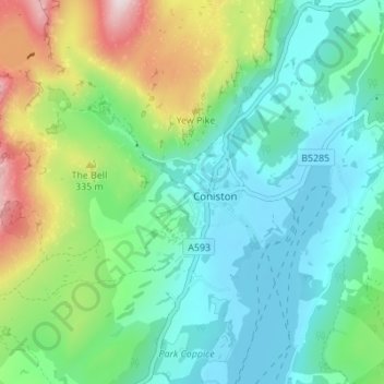 Carte topographique Dixon Ground, altitude, relief
