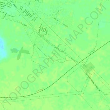 Carte topographique Santa Rita, altitude, relief