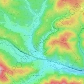 Carte topographique Hainbach, altitude, relief