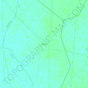 Carte topographique Dhobi, altitude, relief