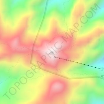 Carte topographique Mount Wudang, altitude, relief