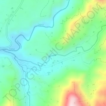 Carte topographique Corozal, altitude, relief