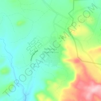 Carte topographique Nemanwa Growth Point, altitude, relief