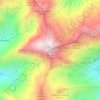 Carte topographique Monte Marzo, altitude, relief
