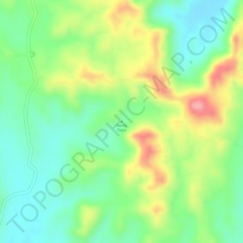 Carte topographique North Sapa, altitude, relief
