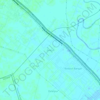 Carte topographique Jhatta, altitude, relief