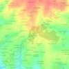 Carte topographique Les Cantons, altitude, relief