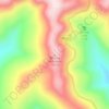 Carte topographique Whiting Mountain, altitude, relief