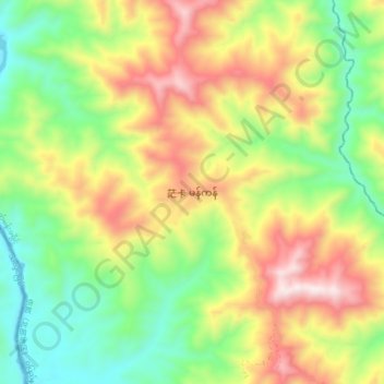 Carte topographique 茫卡 မန်ကန်, altitude, relief