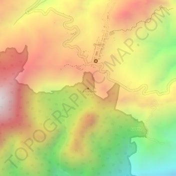 Carte topographique El Escondido, altitude, relief