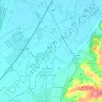 Carte topographique Troll, altitude, relief
