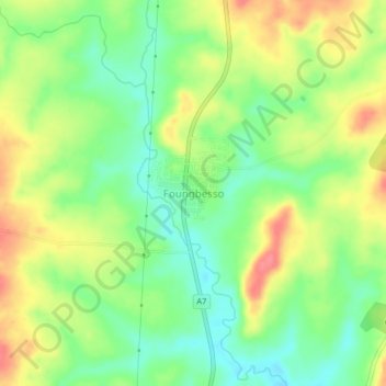 Carte topographique Foungbesso, altitude, relief