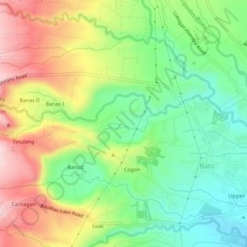 Carte topographique Toril District, altitude, relief