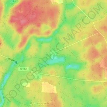 Carte topographique Blumenthal, altitude, relief