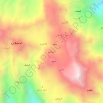 Carte topographique Al Ha'it, altitude, relief